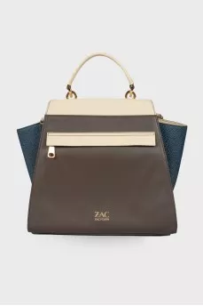 Mixed leather bag