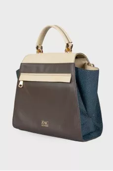 Mixed leather bag