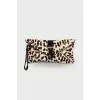 Pony leather clutch