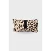 Pony leather clutch