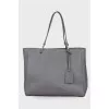 Charcoal leather bag