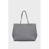 Charcoal leather bag
