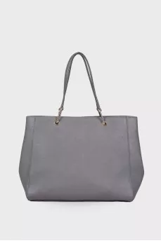 Charcoal leather bag