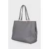 Charcoal leather bag