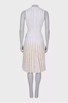 Dress with a pattern and frills
