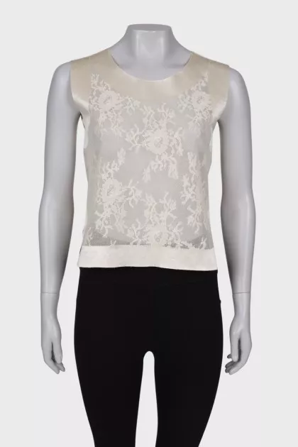 Straight fit lace top