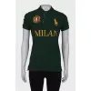 Green polo shirt with tag