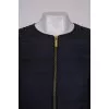 Blue jacket with gold hardware