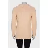 Beige long sweater, with a tag