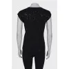 Black T-shirt with sequins
