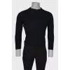 Men's plain black sweater
