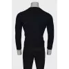 Men's plain black sweater