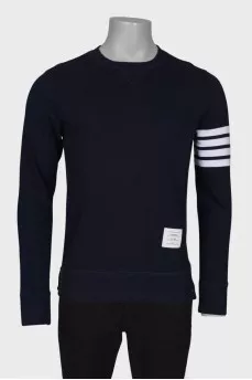 Men's sweatshirt with stripes on the sleeve