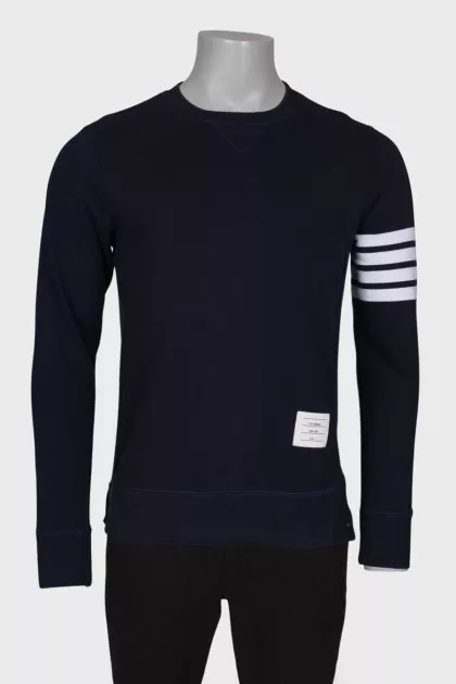 Men's sweatshirt with stripes on the sleeve
