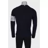 Men's sweatshirt with stripes on the sleeve