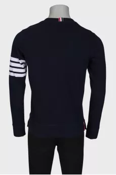 Men's sweatshirt with stripes on the sleeve