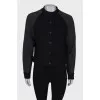Two-tone wool bomber jacket