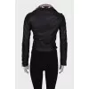Embroidered leather jacket