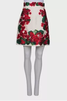 High rise silk skirt