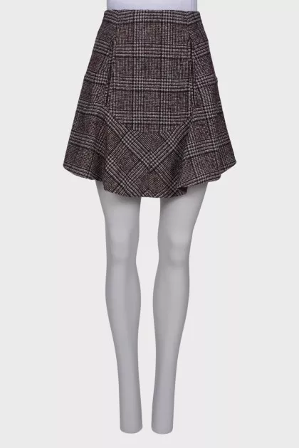 A-line wool skirt