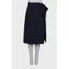 Tie midi skirt