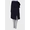 Tie midi skirt
