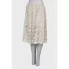 White midi skirt with embroidery