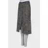 Tweed slit skirt