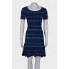 Blue dress with a pattern