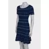 Blue dress with a pattern