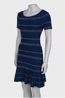 Blue dress with a pattern