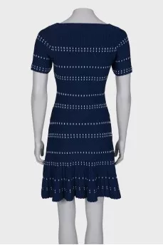 Blue dress with a pattern