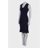 Wool navy blue dress