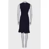 Wool navy blue dress
