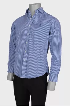 Men's light blue striped shirt