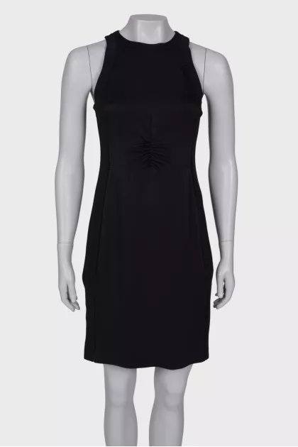 Black dress with drapery