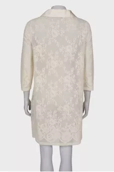 Buttoned lace coat