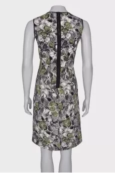 Silk dress in rhinestone print