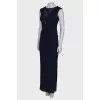 Lace navy blue dress
