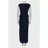 Lace navy blue dress