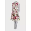 White dress in floral print
