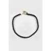 Black beads necklace