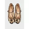 Stiletto heels in pony leather