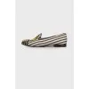 Striped textile loafers