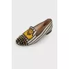 Striped textile loafers