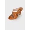 Leather heeled sandals