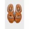 Leather heeled sandals