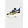 Combined sneakers in print