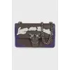 Leather bag with patch