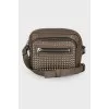 Graphite bag with silver hardware